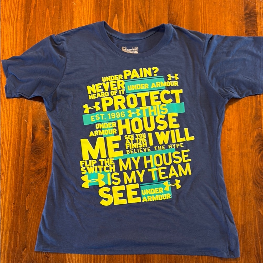 Under Armour Blue Fitted Short Sleeve Tee
